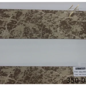 پرده زبرا کرم قهوه ای کد 350-04