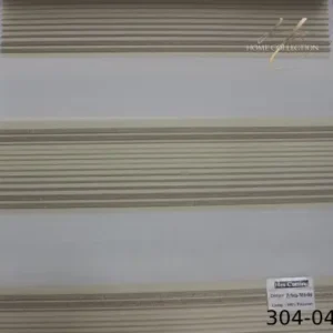 پرده زبرا کرم قهوه ای کد 304-04