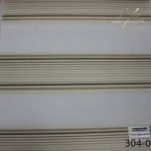 پرده زبرا کرم قهوه ای کد 304-07
