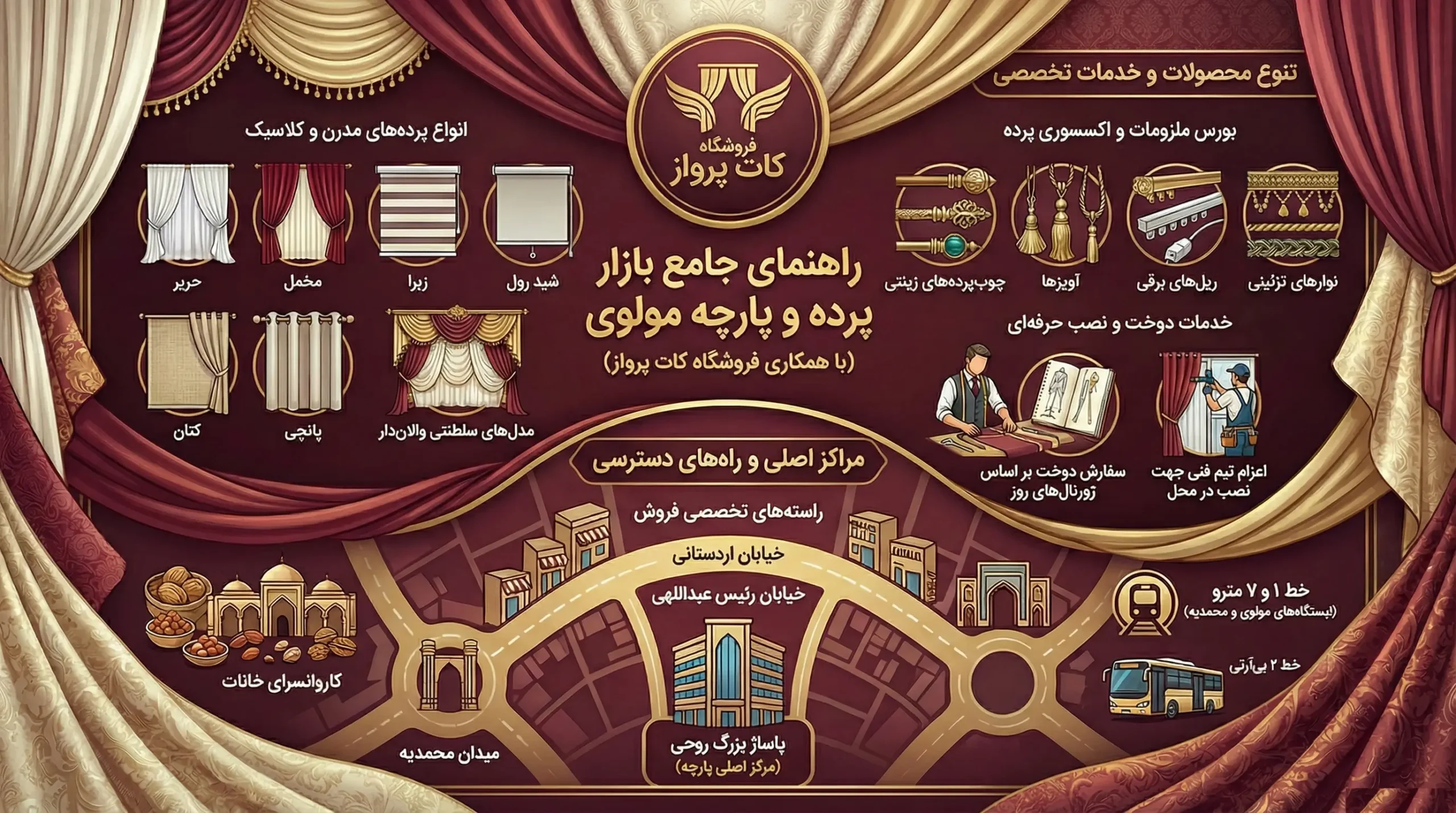 خرید پرده در مولوی