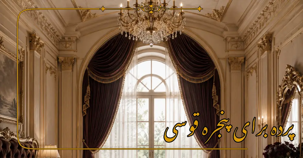  پرده برای پنجره قوسی