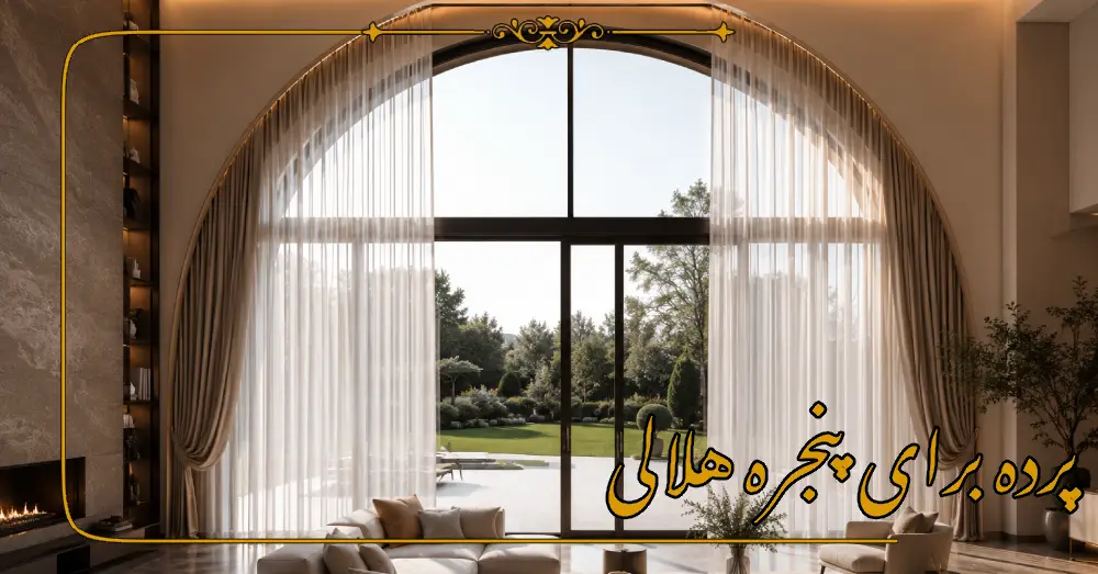 پرده برای پنجره هلالی